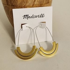 Madewell Gold and White Earrings